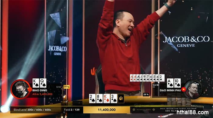 Đào Minh Phú là tuyển thủ Poker chuyên nghiệp thắng giải Triton Poker Vietnam 2023