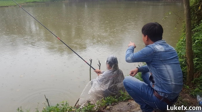 Mơ thấy bạn đang câu cá ngay trời mưa