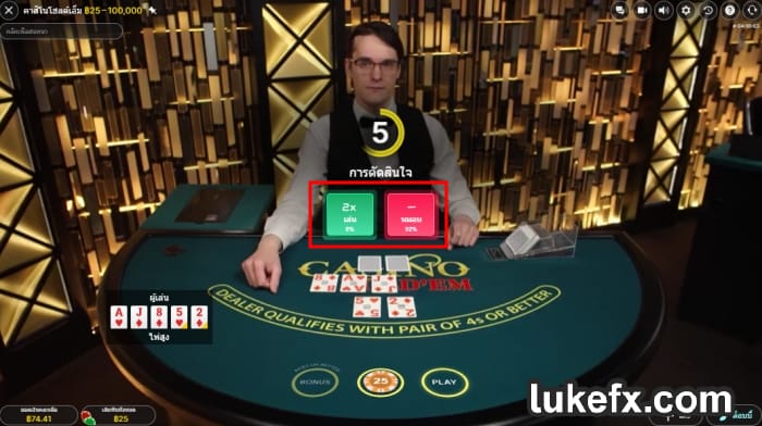 แอคชั่นของกติกา Poker Online