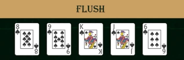 Flush อันดับไพ่ Poker